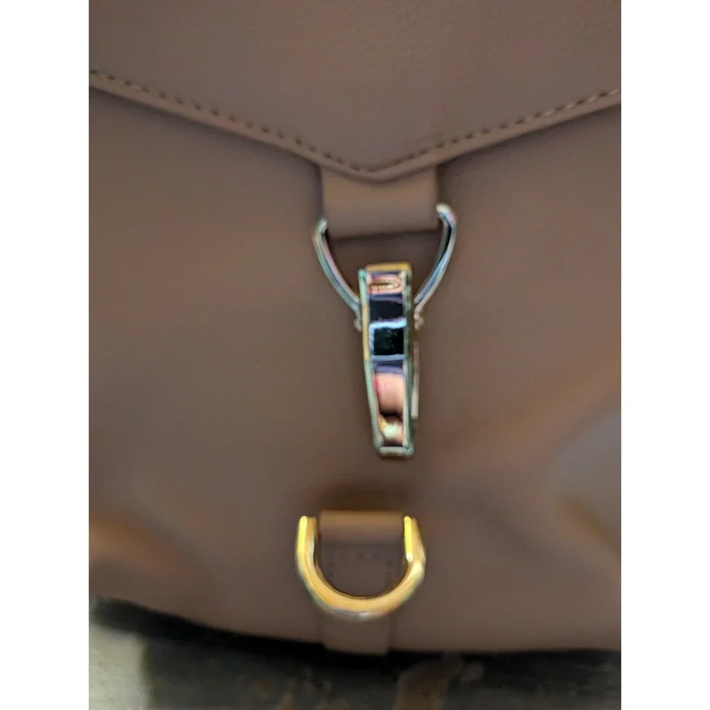 Lionel Patricia Backpack Dark Blush Pebbled Faux Leather Gold Hardware‎ New